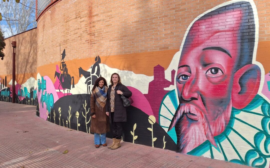 El CEIP Cervantes estrena un mural del artista ‘Dulze Toño’